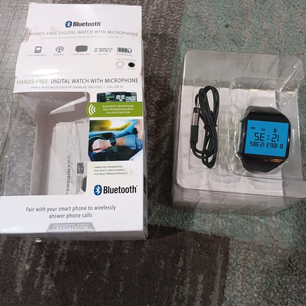 Bluetooth Smartwatch with Microphone - Black